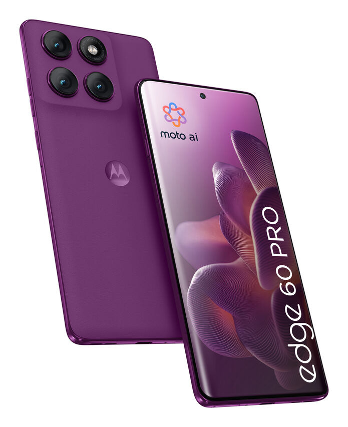 Motorola edge 60 pro con Moto AI (12/512GB, Fotocamera 50+50+10MP, selfie 50MP, Display 6.67" pOLED 120Hz, MediaTek Dimensity 8350, batteria 6000mAh, ricarica 90W, Android 15), PANTONE Spark
