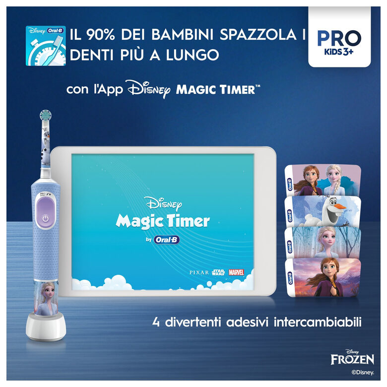 Oral-B Vitality Pro Frozen Bambino Spazzolino rotante-oscillante Nero, Grigio