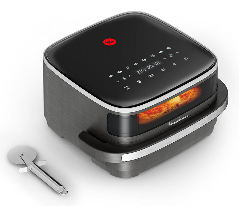 Moulinex Easy Fry XL Surface, Friggitrice ad Aria 1kg, Grande Superficie di Cottura, Doppia Resistenza, Visore per Monitorare la Cottura
