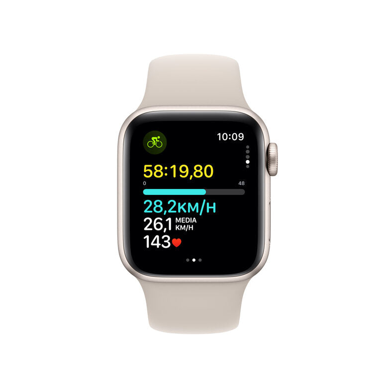Apple Watch SE GPS + Cellular Cassa 40mm in Alluminio Galassia con Cinturino Sport Galassia - S/M