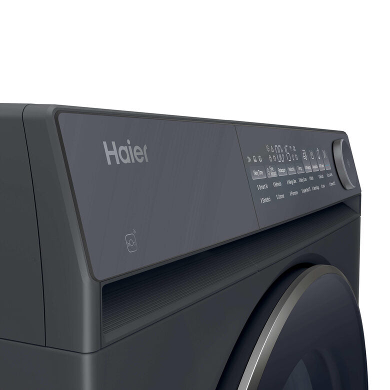Haier X Series 7, Lavatrice Slim 9 KG, 25% più efficente della classe A, 1400 giri, Antracite, Direct Motion, Vapore, Wi-Fi, Smart AI, Scruscotto Anti-impronta, 360° ABT, HW90-B14367GTUIT