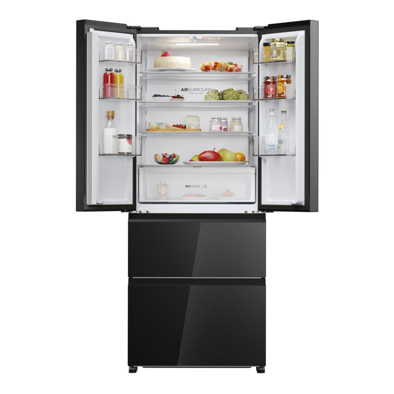 Haier HFR3718ENGB FD 70 Series 3 Frigorifero Side By Side A Libera Installazione, No Frost, Fresher Tech®, Classe E, Nero