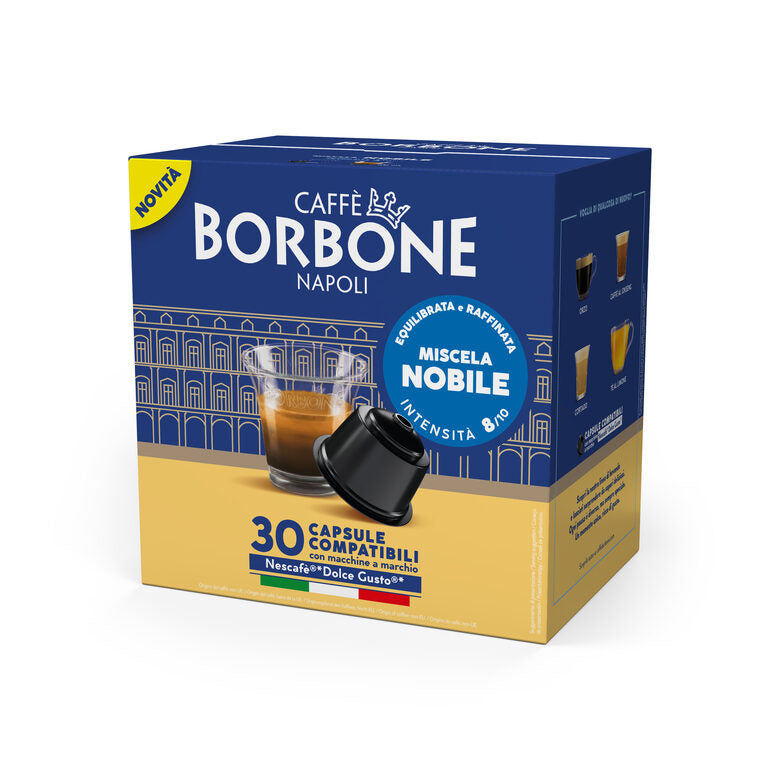 Caffe Borbone Miscela Nobile Confezione 30 Capsule Compatibili Dolce Gusto - Oro