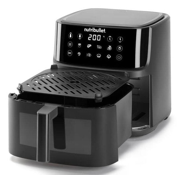 NutriBullet CrispLite Vision Singolo 8 L Indipendente 2000 W Friggitrice ad aria calda Nero