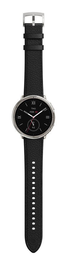Amazfit Active 2 Round Premium secondo cinturino rosso in silicone Vetro zaffiro con display AMOLED Pagamento contactless Durata della batteria fino a 10 giorni 5 sistemi satellitari & mappe