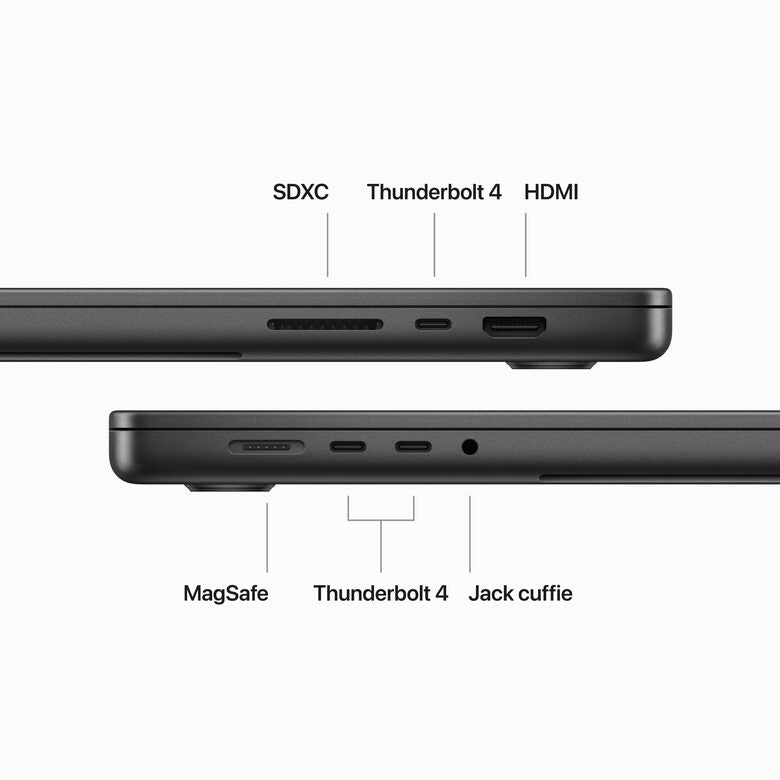 Apple MacBook Pro 16'' M3 Pro chip con 12‑core CPU e 18‑core GPU, 18GB, 512GB SSD - Nero Siderale
