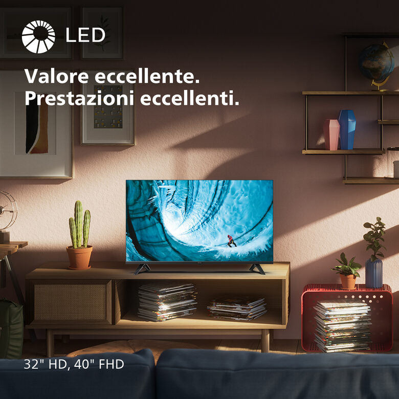 Philips 32PHS6009 Televisione Smart TV 32 Pollici Led Hd Dolby Audio