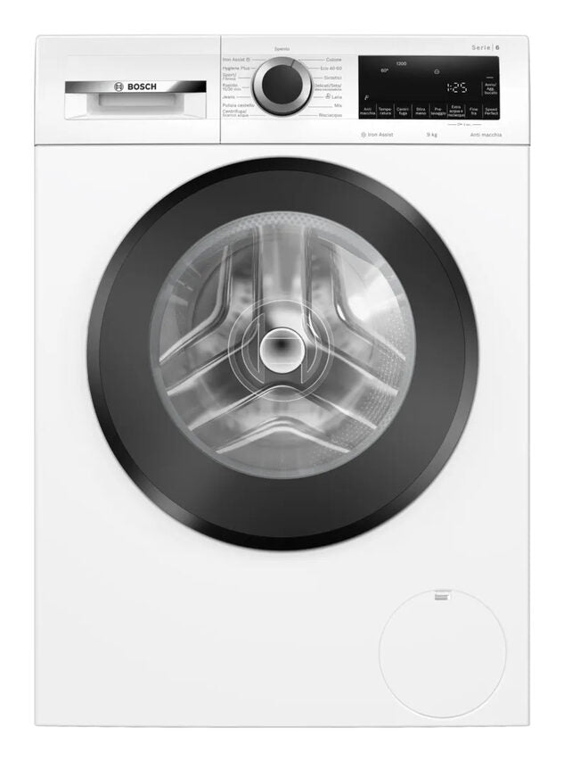 Bosch WGG242Z0IT Serie 6 Lavatrice A Libera Installazione 9 Kg, 1200 Giri, Anti Macchia, ActiveWater Plus, Speed Perfect, Classe A, Bianco