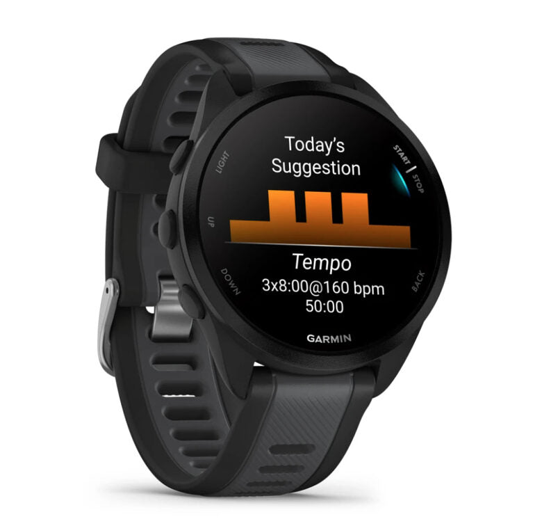 Garmin Forerunner 165 3,05 cm (1.2") AMOLED 43 mm Digitale 390 x 390 Pixel Touch screen Nero GPS (satellitare)