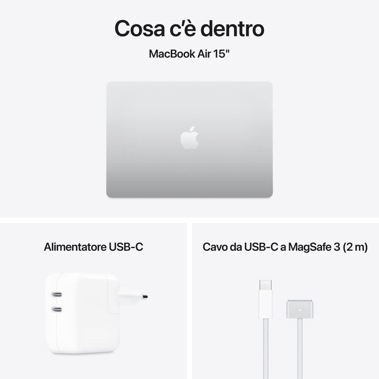 Apple MacBook Air 15'' M4 chip 10-core CPU 10-core GPU, 16GB, 512GB SSD - Argento