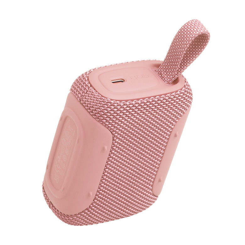 JBL GO 5 Speaker Bluetooth ultra‑portatile con potente Pro Sound e bassi incisivi, pairing AirTouch, design impermeabile, 10 ore di autonomia, Rosa