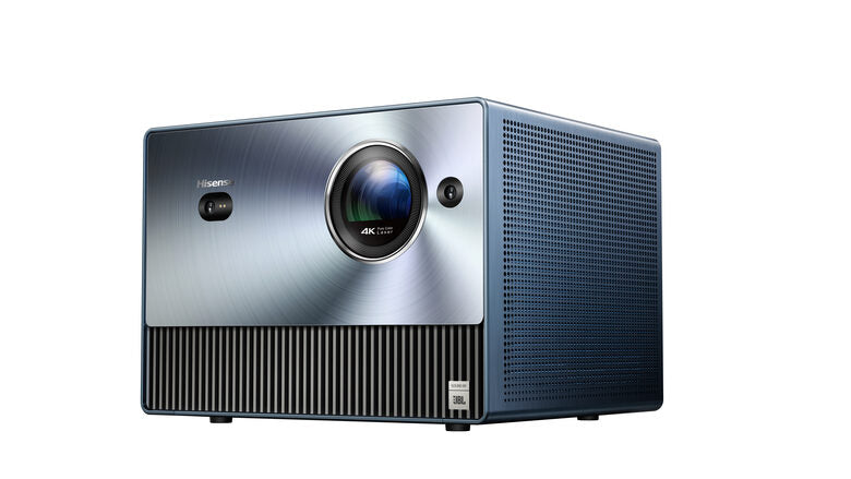 Hisense Mini videoproiettore Proiettore Triplo Laser 4K C1, da 65" fino a 300", Proiezione Tiro lungo, Smart TV VIDAA U6, Wifi, Bluetooth, Dolby Vision, Audio JBL Dolby Atmos, 1600 ANSI lume