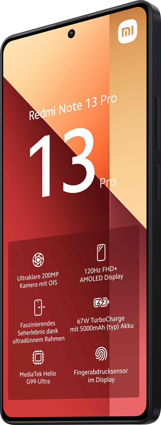 Xiaomi Redmi Note 13 Pro 16,9 cm (6.67") Doppia SIM Android 13 4G USB tipo-C 8 GB 256 GB 5000 mAh Nero