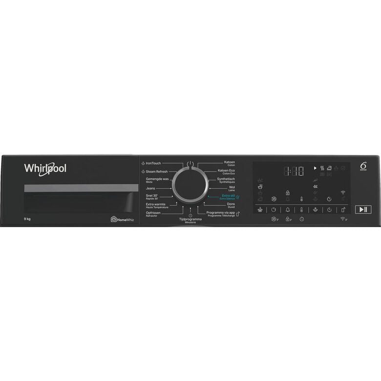 Whirlpool C WD 96M GBS IT, Capacità 9kg, classe A, colore Manhattan Grey, Display digitale XL, Wi-Fi, IronTouch
