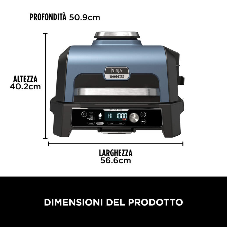 Ninja Barbecue elettrico e Affumicatore Woodfire Pro Connect XL OG901EU