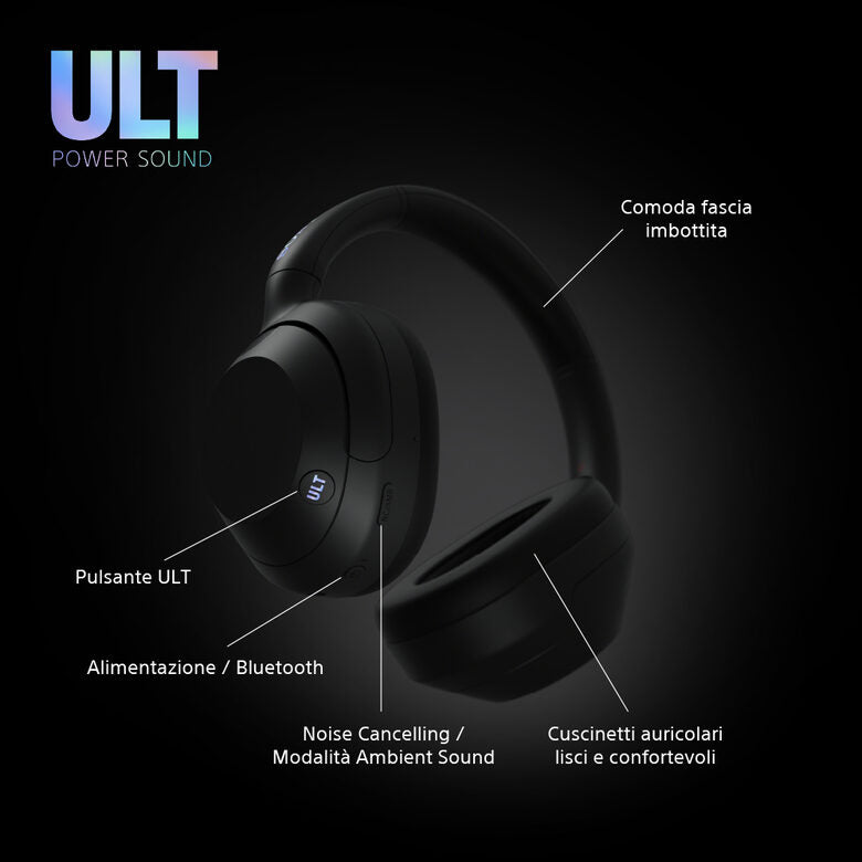Sony Ult Wear Cuffie Bluetooth WHULT900NB Black