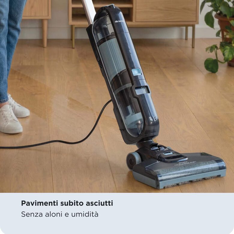 Ariete 2487 Aquaforce Easy Wash&Vacuum, Lavapavimenti con filo, 600W, Aspira e lava, Due serbatoi, Funzione autopulizia