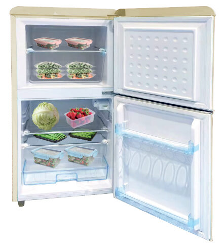 DCG Eltronic MF110CCDP Frigorifero Combinato A Libera Installazione, Autoscongelamento Defrost, Termostato Regolabile, Panna