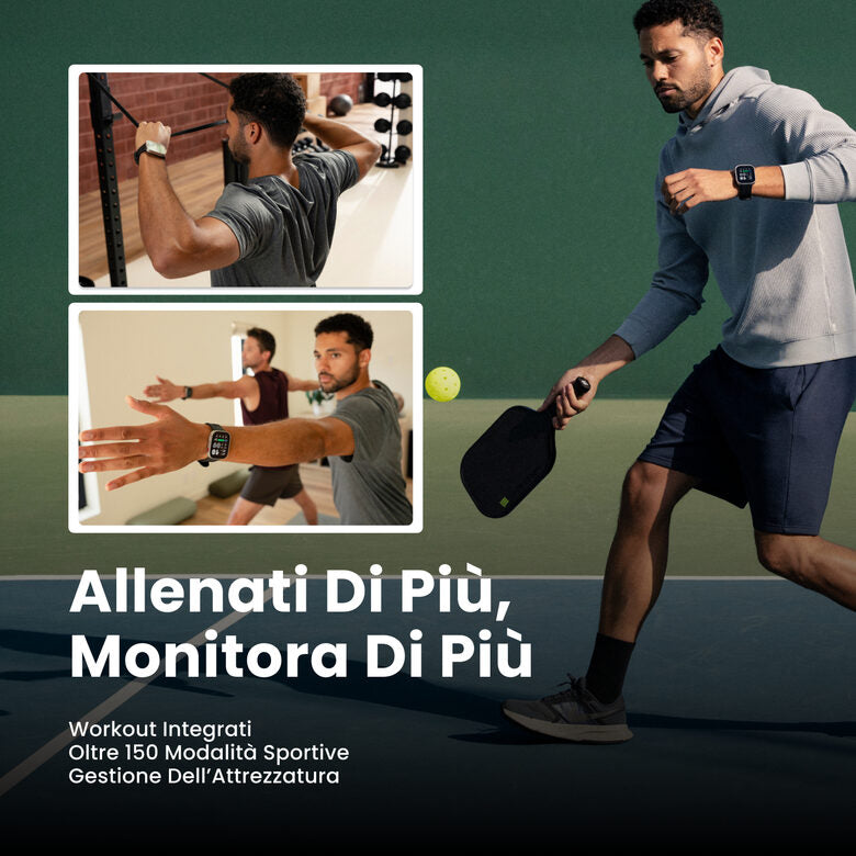 Amazfit Bip Max 5,26 cm (2.07") AMOLED Digitale 432 x 514 Pixel Touch screen Blu GPS (satellitare)