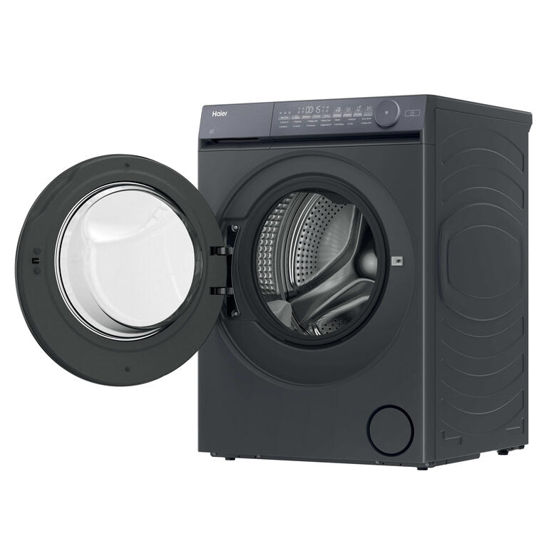 Haier X Series 7, Lavatrice Slim 9 KG, 25% più efficente della classe A, 1400 giri, Antracite, Direct Motion, Vapore, Wi-Fi, Smart AI, Scruscotto Anti-impronta, 360° ABT, HW90-B14367GTUIT