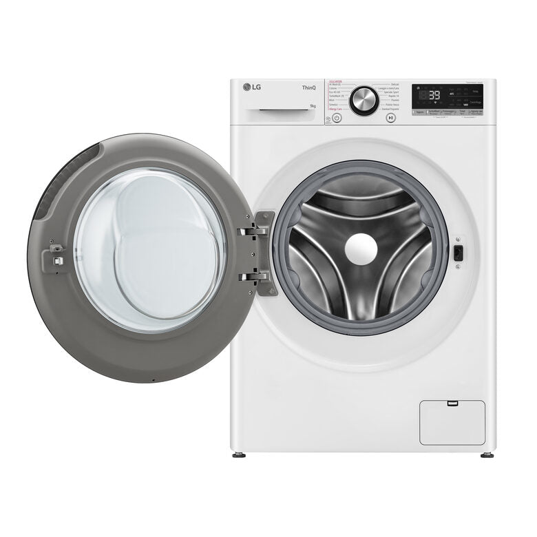 LG F4R7009TSWB Lavatrice 9kg AI DD, Classe A-10%, 1400 giri, TurboWash, Vapore