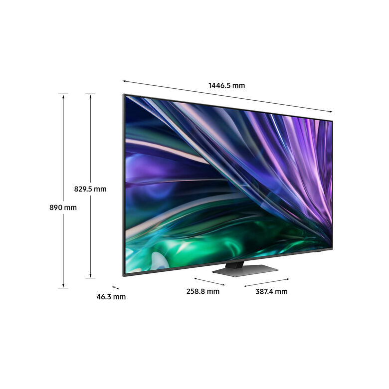 Samsung QE65QN85DBTXZT Televisione Smart TV 65 Pollici Qled 4K Neo Dolby Atmos Carbon Silver Processore NQ4 AI GEN2Tecnologia Quantum Matrix Simple Chamfer Design