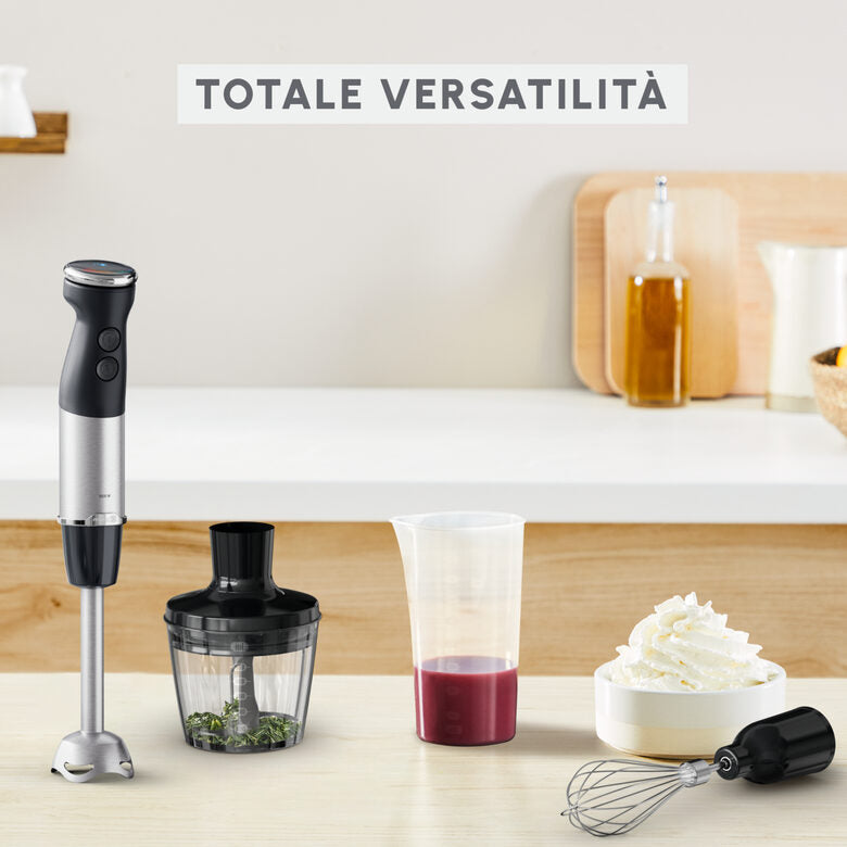 Frullatore a immersione Moulinex DD6738 potenza 1000W con bicchiere tritatutto e frusta