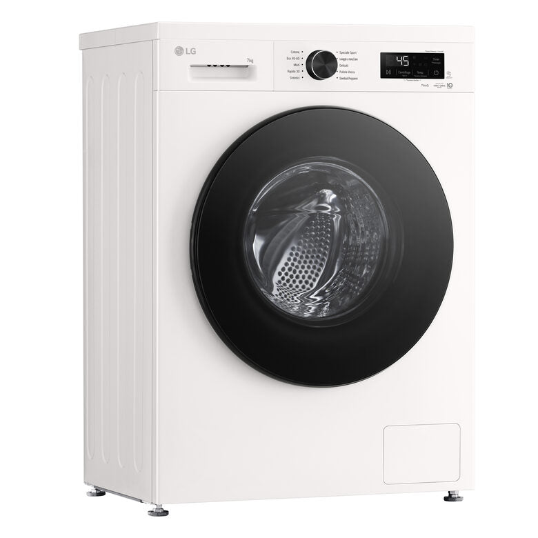 LG F2NX10S7NWB Lavatrice A Libera Installazione 7 Kg, 1200 Giri, Motore Direct Drive Inverter, Filtro Ispezionabile, Classe A, Bianco