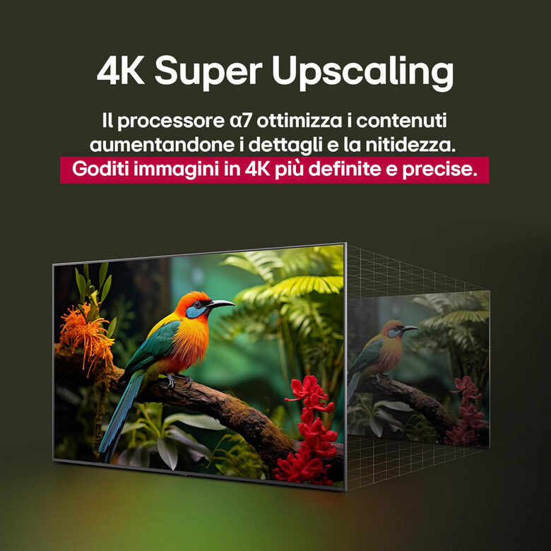 LG UHD AI 43UA75006LA TV Serie UA75 43'' 4K, α7 Gen8, HDR10, 20W, 3 HDMI con Game Optimizer, Smart TV WebOS 25