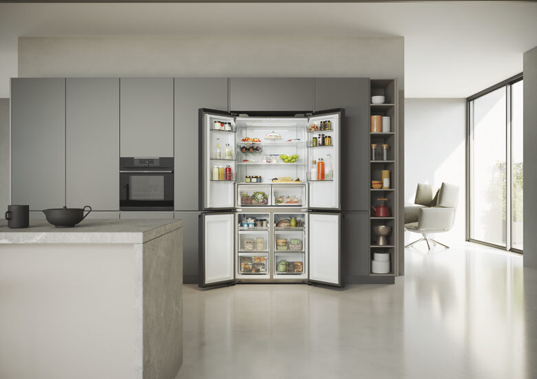 Haier Cube 90 Serie 5 HCR5919ENMB frigorifero 4 porte Libera installazione 528 L E Nero