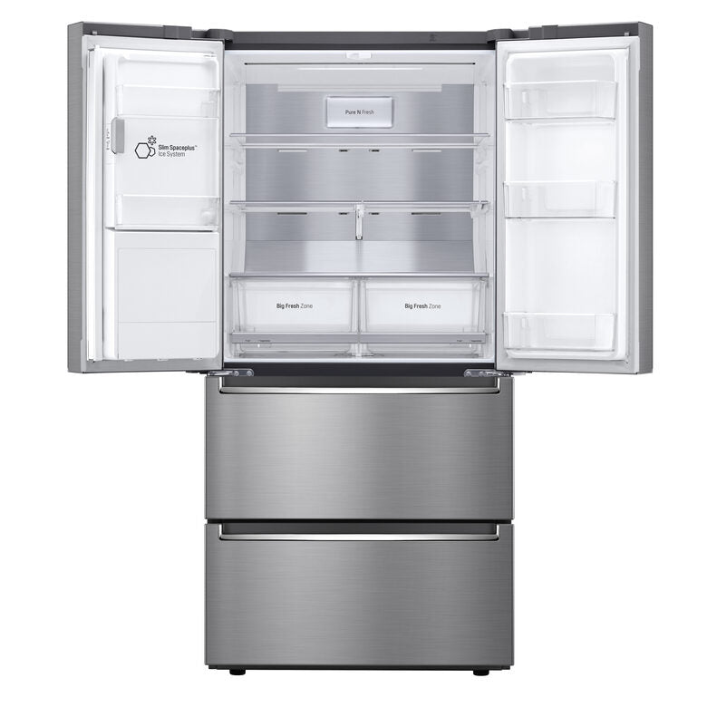 LG GML643PZ6F Frigorifero Multidoor Slim, Classe F, 517L, Dispenser con UVnano, Wi-Fi, Inox