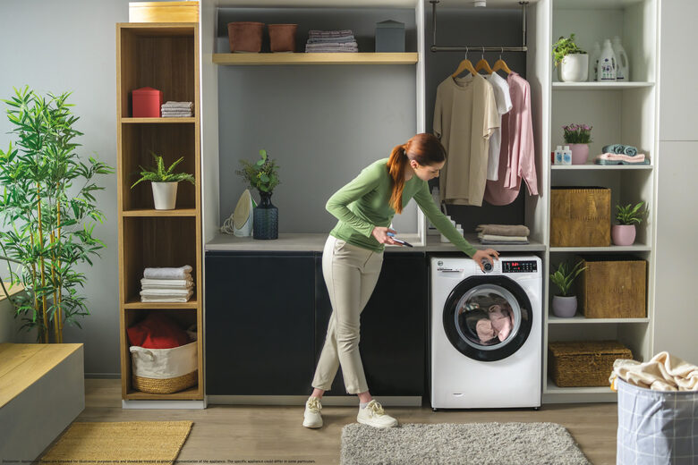 Hoover H-WASH&DRY 350 H3DPS4966TAMB6-S lavasciuga Libera installazione Caricamento frontale Bianco D