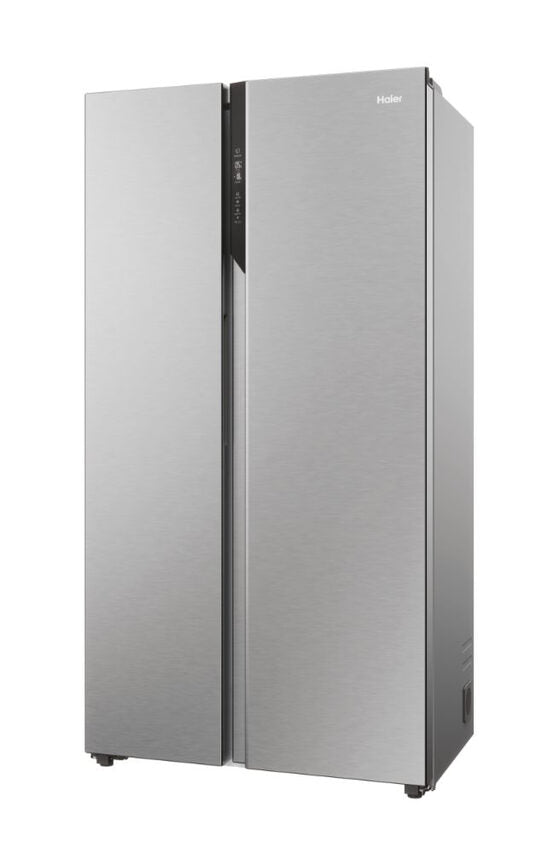 Haier SBS 90 Serie 5 HSR5918DNMP Frigorifero Side By Side Libera Installazione 528 L D Platino, Acciaio inossidabile