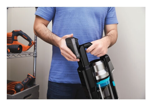 Black & Decker BSV520BRB-QW scopa elettrica Aspirapolvere elettrica Batteria Secco Senza sacchetto 0,65 L Blu 2 Ah