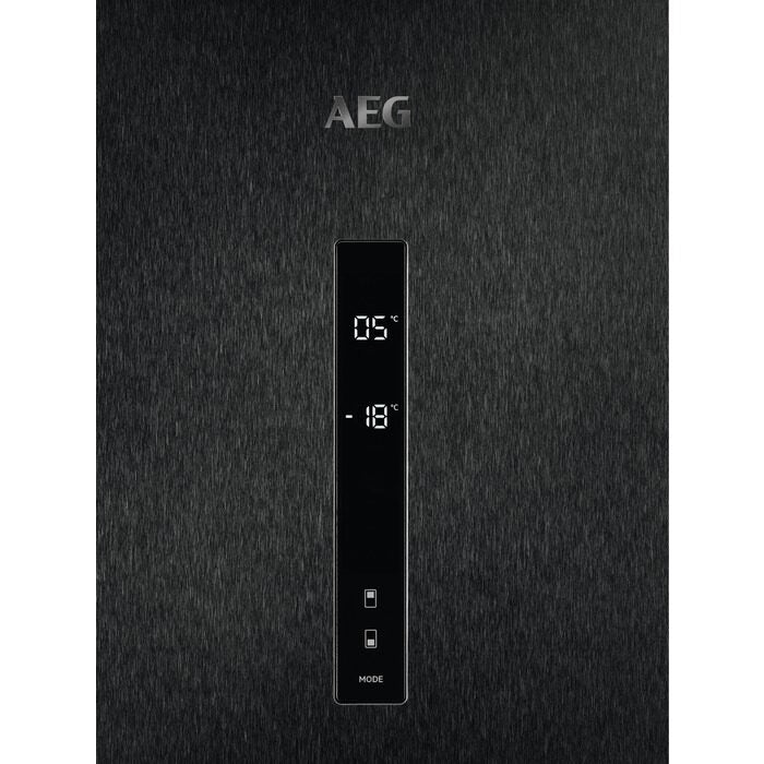 AEG RCB736D7MB frigorifero con congelatore Libera installazione 366 L D Nero, Acciaio inossidabile