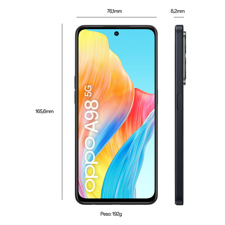 OPPO A98 5G Smartphone, AI Tripla fotocamera 64+2+2MP, Selfie 32MP, Display 6.72” 120HZ LDC FHD+, 5000mAh, RAM 8(Esp 4GB/6GB/8GB)+ROM 256GB (esp1TB), IPX4, Supporto Auto [Versione Italia], C