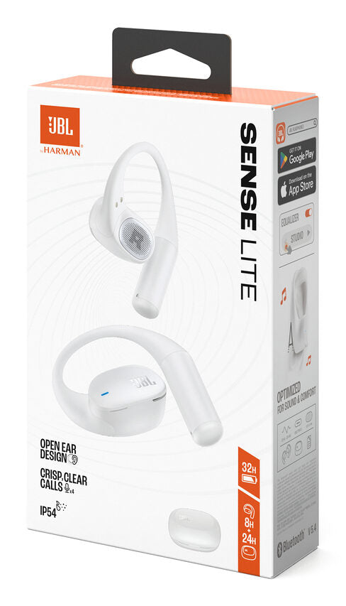 JBL Sense Lite Cuffie Open-Ear True Wireless con Archetto, colore Bianco