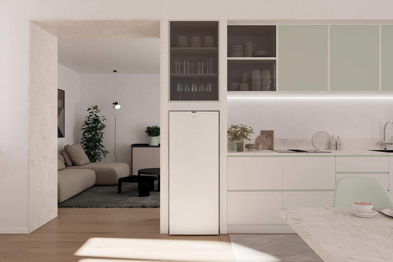 Candy CNUQ2L513EW Congelatore verticale Libera installazione 169 L Bianco