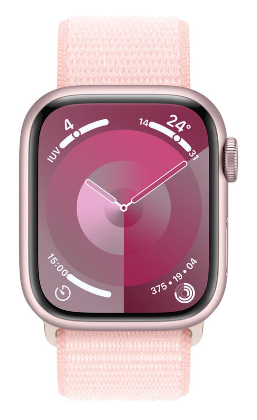 Apple Watch Series 9 GPS Cassa 41mm in Alluminio Rosa con Cinturino Sport Loop Rosa Confetto