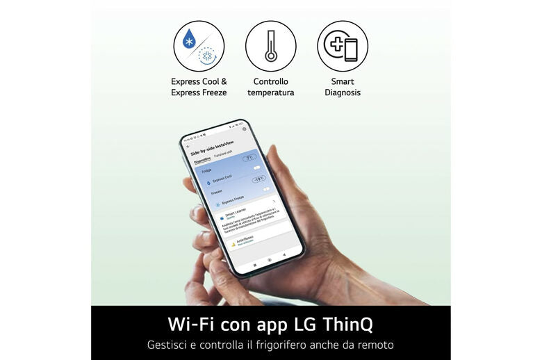 LG GML960PYBE Frigorifero Multidoor (E) 641L Wi-Fi Dispenser con allaccio UVnano Metal Fresh Porte piatte Argento