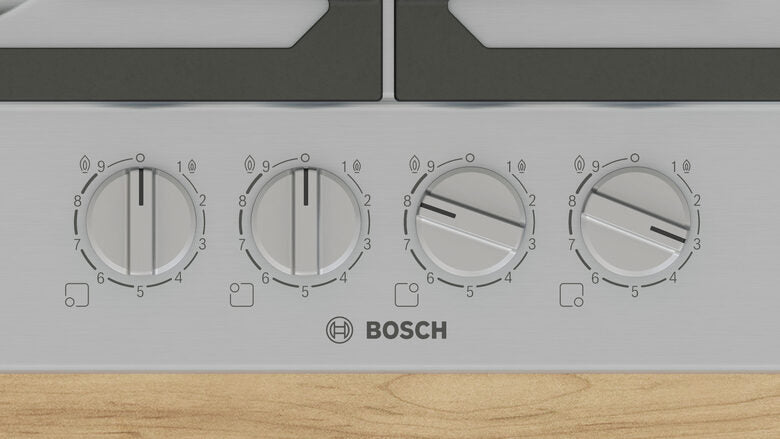 Bosch Serie 6 PCH6A5I90 Piano cottura a gas 60 cm 4 fuochi Acciaio Inox