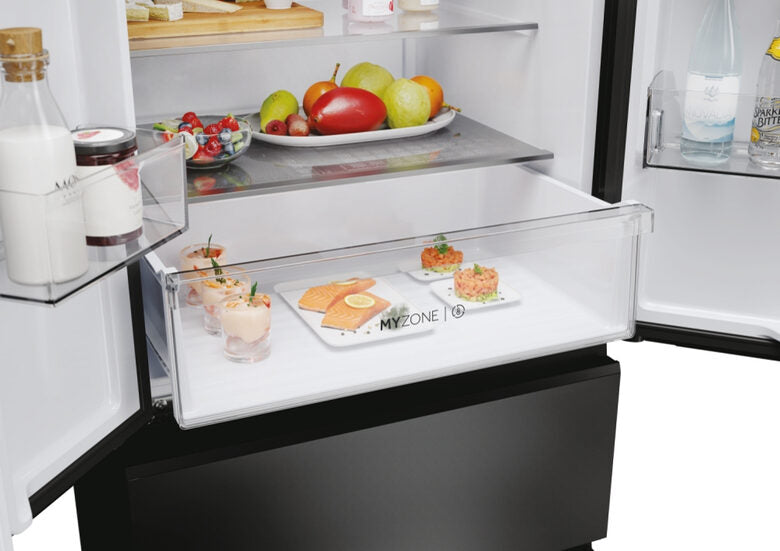 Haier HFR3718ENGB FD 70 Series 3 Frigorifero Side By Side A Libera Installazione, No Frost, Fresher Tech®, Classe E, Nero