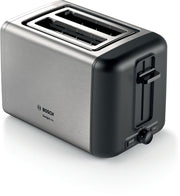 Bosch TAT3P420DE tostapane 2 fetta/e 970 W Nero, Argento