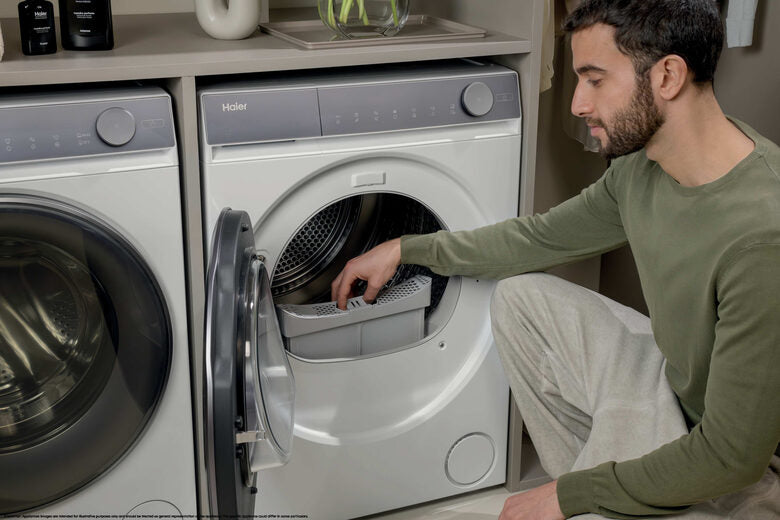 Haier HD100-C367U1 X Serie 7 Asciugatrice A Libera Installazione 10 Kg, Pompa Di Calore, Wi-Fi Smart, I-Time, Classe C, Bianco