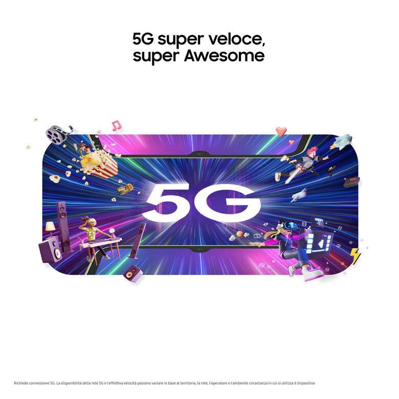 Samsung Galaxy A34 5G Display FHD+ Super AMOLED 6.6”, Android 13, 8GB RAM, 256GB, Doppia SIM, Batteria 5.000 mAh, Awesome Violet