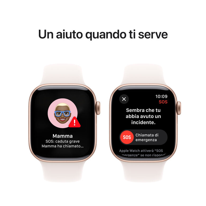 Apple Watch Series 10 Serie 10 GPS 42mm Cassa in Alluminio color Oro Rosa con Light Blush Sport Band - M/L