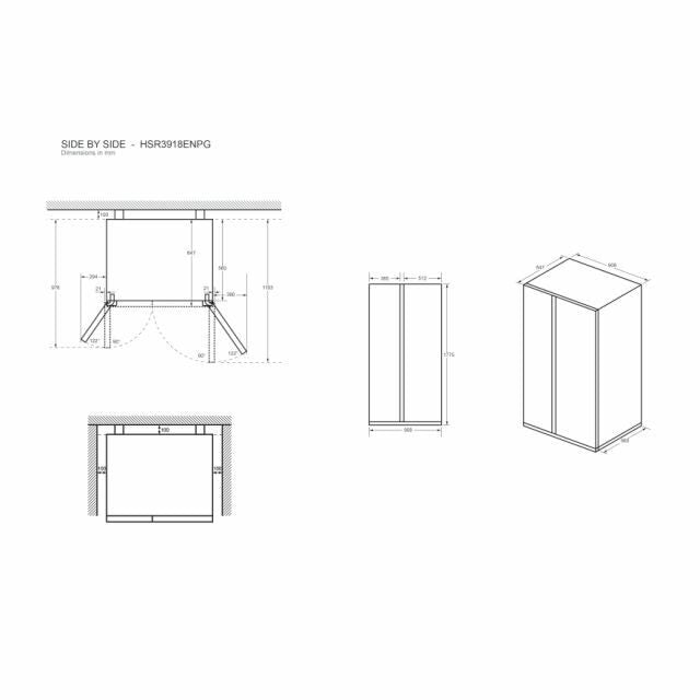 Haier SBS 90 Serie 3 HSR3918ENPG Frigorifero Side By Side Libera Installazione 528 L E Argento