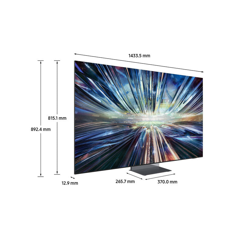 Samsung QE65QN900DTXZT Televisione Smart TV 65 Pollici Qled 8K Neo Graphite Black NQ8 AI GEN3 Processor 8K AI Upscaling Pro Infinity Air Design Dolby Atmos