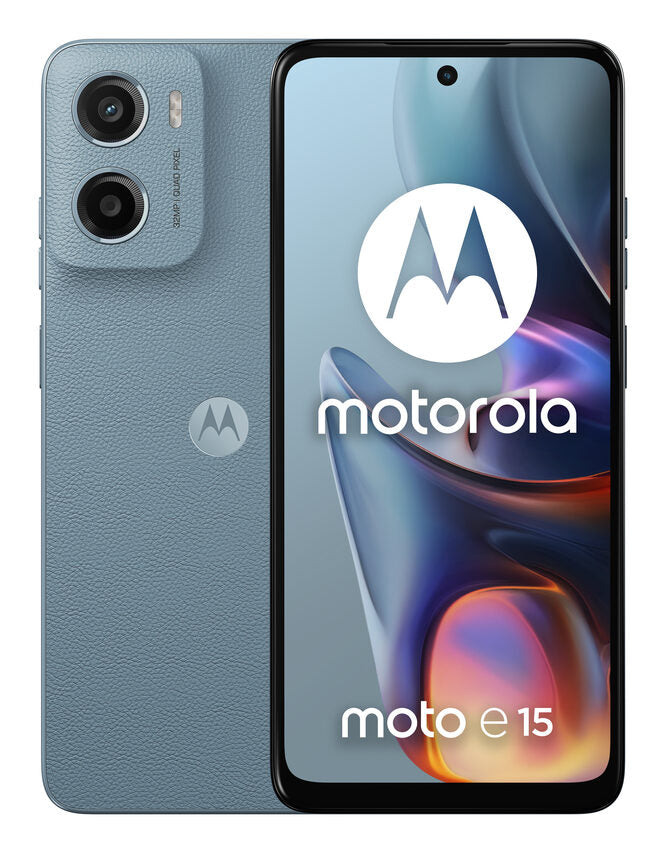 Motorola moto e15 16,9 cm (6.67") Doppia SIM Android 14 Go edition Smartphone  4G USB tipo-C 2 GB 64 GB 5200 mAh Blu