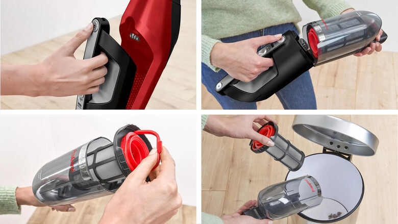 Bosch Serie 4 BBH3ZOO28 scopa elettrica Batteria Secco Senza sacchetto 0,4 L Nero, Rosso 2,15 Ah